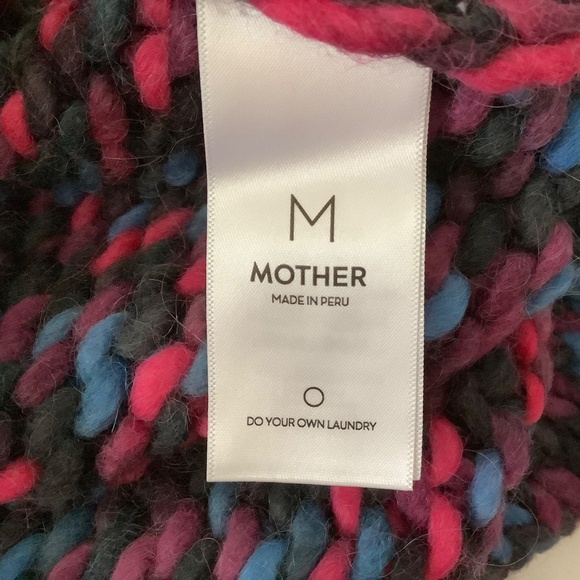 MOTHER The Bell Sleeve Pullover Sweater Alpaca Wool Multi Colored SZ M - Picture 11 of 14